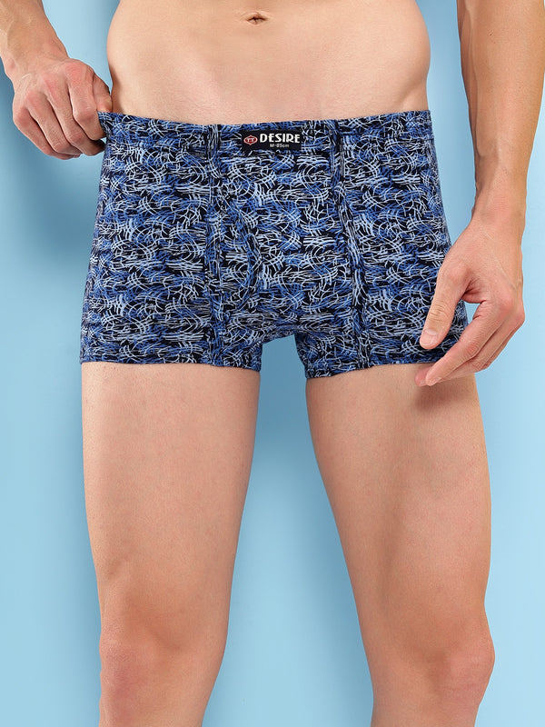 T.T. Men Desire Super Combed Cotton Printed Snug Fit Mini Trunks For Men Pack Of 2 Green-Sky