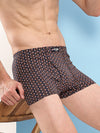T.T. Men Desire Super Combed Cotton Printed Snug Fit Mini Trunks For Men Pack Of 2 Brown-Navy