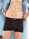 T.T. Men Desire Super Combed Cotton Printed Snug Fit Mini Trunks For Men Pack Of 2 Black-Sky