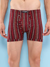 T.T. Men Desire Super Combed Cotton Printed Snug Fit Long Trunks For Men Pack Of 3 D.Brown-Navy-Maroon