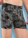 T.T. Men Desire Super Combed Cotton Printed Snug Fit Long Trunks For Men Pack Of 3 Black-Grey-Maroon