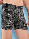 T.T. Men Desire Super Combed Cotton Printed Snug Fit Long Trunks For Men Pack Of 2 Grey-Maroon