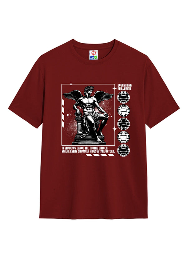 T.T. Men|Printed Tshirts For Men|Eco Friendly Recycled Fabric |Graphics Printed Tees|Round Neck|Half Sleeves|Cotton Blended Tees For Men|Regular Fit|Big Print|Pack Of 3|Olive-Black-Maroon