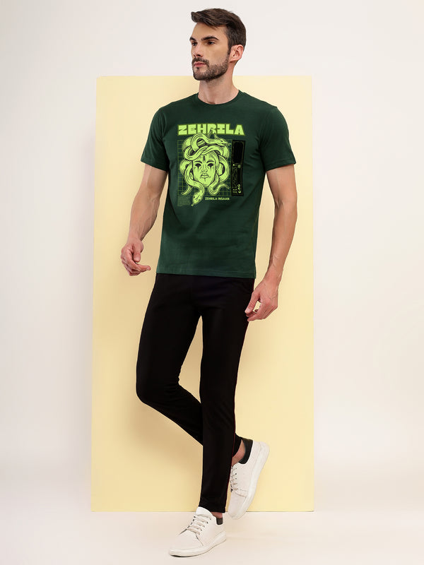 T.T. Men|Printed Tshirts For Men|Eco Friendly Recycled Fabric |Graphics Printed Tees|Round Neck|Half Sleeves|Cotton Blended Tees For Men|Regular Fit|Big Print|Pack Of 3|Olive-Black-Maroon