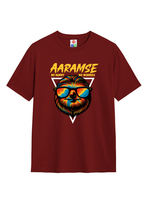 T.T. Men|Printed Tshirts For Men|Eco Friendly Recycled Fabric |Graphics Printed Tees|Round Neck|Half Sleeves|Cotton Blended Tees For Men|Regular Fit|Big Print|Pack Of 2|Navy-Maroon