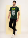 T.T. Men|Printed Tshirts For Men|Eco Friendly Recycled Fabric |Graphics Printed Tees|Round Neck|Half Sleeves|Cotton Blended Tees For Men|Regular Fit|Big Print|Pack Of 2|Olive-Maroon