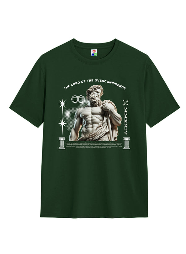 T.T. Men|Printed Tshirts For Men|Eco Friendly Recycled Fabric |Graphics Printed Tees|Round Neck|Half Sleeves|Cotton Blended Tees For Men|Regular Fit|Big Print|Pack Of 2|Olive-White