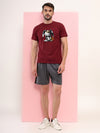 T.T. Men|Printed Tshirts For Men|Eco Friendly Recycled Fabric |Graphics Printed Tees|Round Neck|Half Sleeves|Cotton Blended Tees For Men|Regular Fit|Small Print|Pack Of 3|Maroon-Black-White