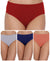 T.T. Women, Cotton Spandex,Mid-Rise, Full Coverage Briefs For Daily Wear, Soft Breathable Comfort Panty, Pack Of 4, Red-L.Purple-Navy-Tred