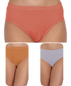 T.T. Women, Cotton Spandex,Mid-Rise, Full Coverage Briefs For Daily Wear, Soft Breathable Comfort Panty, Pack Of 3, Tred-Biscuit-Lpurple