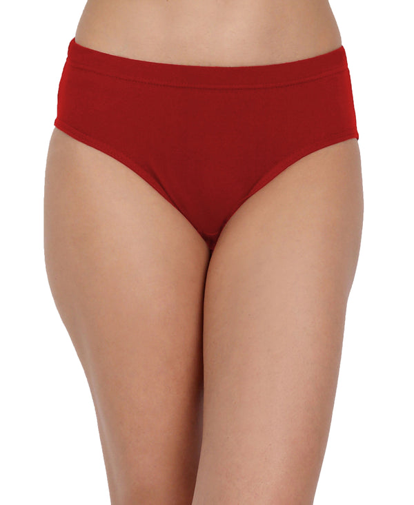 T.T. Women, Cotton Spandex,Mid-Rise, Full Coverage Briefs For Daily Wear, Soft Breathable Comfort Panty, Pack Of 3, Red-Babyblue-Babypink