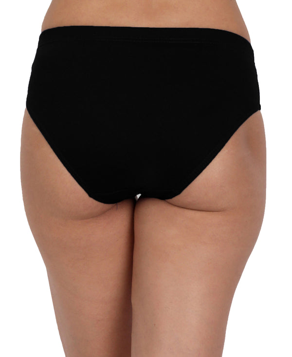 T.T. Women, Cotton Spandex,Mid-Rise, Full Coverage Briefs For Daily Wear, Soft Breathable Comfort Panty, Pack Of 3, Maroon-Navy-Black