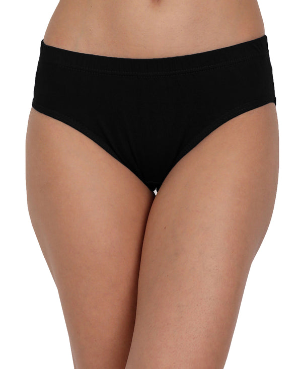 T.T. Women, Cotton Spandex,Mid-Rise, Full Coverage Briefs For Daily Wear, Soft Breathable Comfort Panty, Pack Of 3, Maroon-Navy-Black