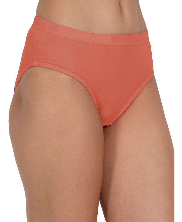 T.T. Women, Cotton Spandex,Mid-Rise, Full Coverage Briefs For Daily Wear, Soft Breathable Comfort Panty, Pack Of 3, Black-Brown-Tred