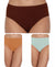 T.T. Women, Cotton Spandex,Mid-Rise, Full Coverage Briefs For Daily Wear, Soft Breathable Comfort Panty, Pack Of 3, Brown-Biscut-Babyblue