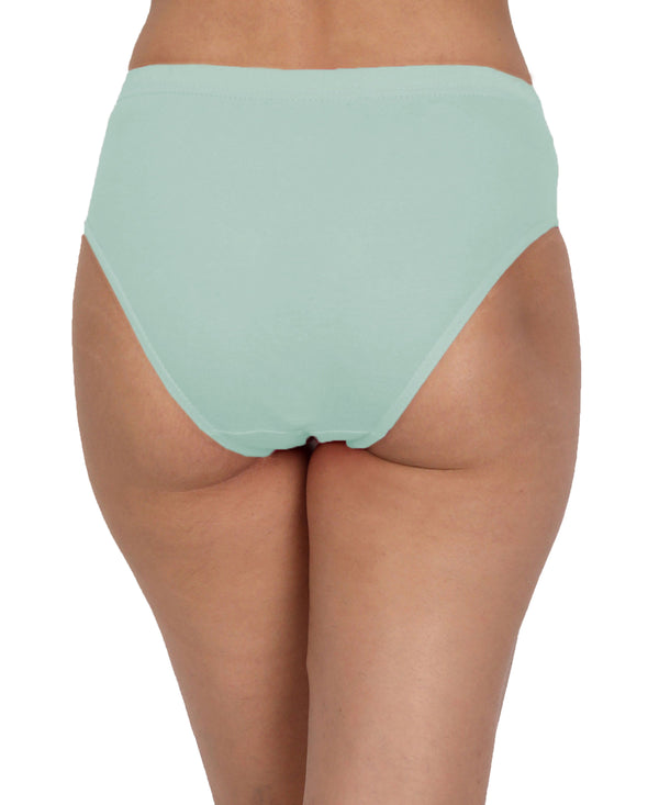 T.T. Women, Cotton Spandex,Mid-Rise, Full Coverage Briefs For Daily Wear, Soft Breathable Comfort Panty, Pack Of 3, Brown-Biscut-Babyblue