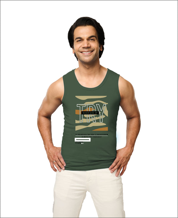 T.T. Men|Cool Tees|100% Cotton|Printed| Regular Fit |Round Neck Muscle Tshirts|Pack Of 3|Blue::Red::Olive