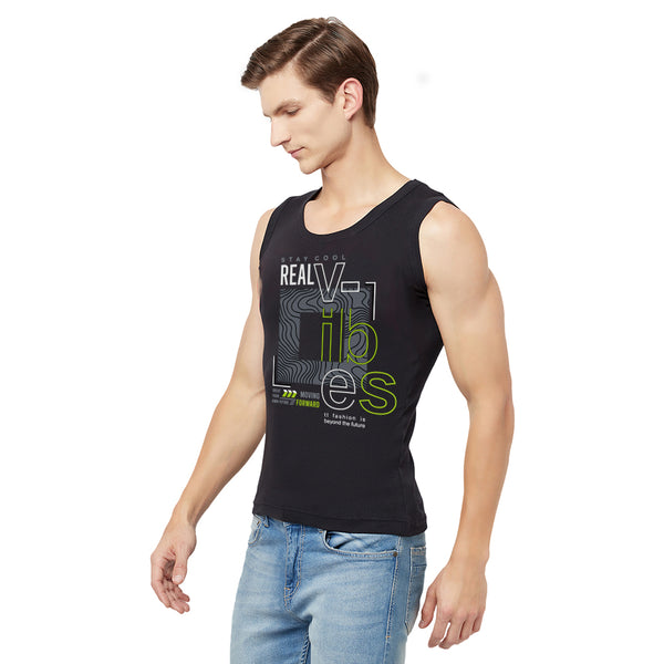 T.T. Men|Cool Tees|100% Cotton|Printed| Regular Fit |Round Neck Muscle Tshirts|Pack Of 3|Black::Blue::Orange