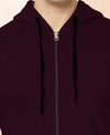 HiFlyers Men|Hooded Sweatshirt|Regular Fit|Cotton Blend Fleece|Full Zipper Winter Hoodie With Side Pockets|Full Sleeve Casual Wear|Wine