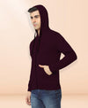 HiFlyers Men|Hooded Sweatshirt|Regular Fit|Cotton Blend Fleece|Full Zipper Winter Hoodie With Side Pockets|Full Sleeve Casual Wear|Wine