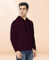 HiFlyers Men|Hooded Sweatshirt|Regular Fit|Cotton Blend Fleece|Full Zipper Winter Hoodie With Side Pockets|Full Sleeve Casual Wear|Wine