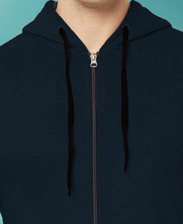 HiFlyers Men|Hooded Sweatshirt|Regular Fit|Cotton Blend Fleece|Full Zipper Winter Hoodie With Side Pockets|Full Sleeve Casual Wear|Teal