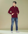 HiFlyers Men|Hooded Sweatshirt|Regular Fit|Cotton Blend Fleece|Full Zipper Winter Hoodie With Side Pockets|Full Sleeve Casual Wear|Maroon