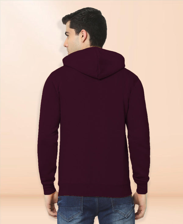 HiFlyers Men|Hooded Sweatshirt|Regular Fit|Cotton Blend Fleece|Full Zipper Winter Hoodie With Side Pockets|Full Sleeve Casual Wear|Wine