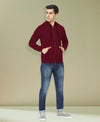 HiFlyers Men|Hooded Sweatshirt|Regular Fit|Cotton Blend Fleece|Full Zipper Winter Hoodie With Side Pockets|Full Sleeve Casual Wear|Maroon