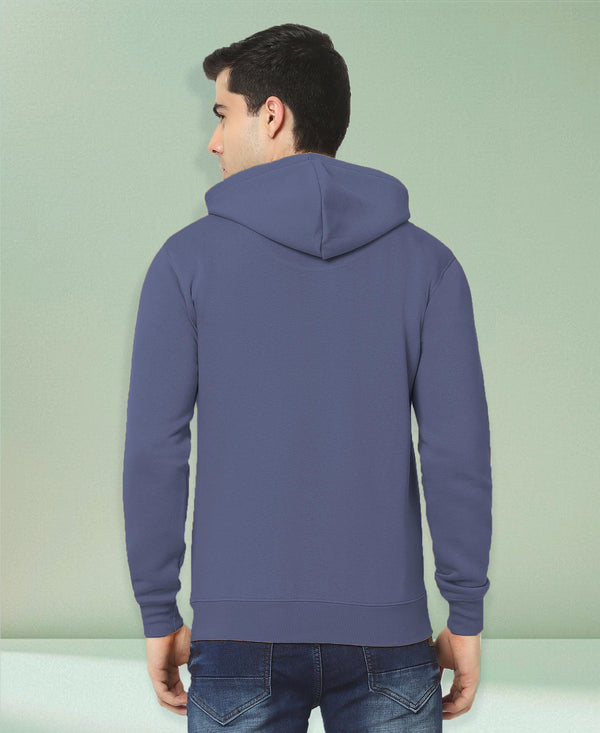 HiFlyers Men|Hooded Sweatshirt|Regular Fit|Cotton Blend Fleece|Full Zipper Winter Hoodie With Side Pockets|Full Sleeve Casual Wear|Ink Blue
