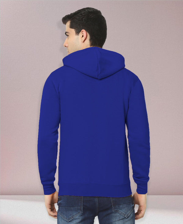 HiFlyers Men|Hooded Sweatshirt|Regular Fit|Cotton Blend Fleece|Full Zipper Winter Hoodie With Side Pockets|Full Sleeve Casual Wear|Royal
