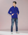 HiFlyers Men|Hooded Sweatshirt|Regular Fit|Cotton Blend Fleece|Full Zipper Winter Hoodie With Side Pockets|Full Sleeve Casual Wear|Royal