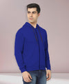 HiFlyers Men|Hooded Sweatshirt|Regular Fit|Cotton Blend Fleece|Full Zipper Winter Hoodie With Side Pockets|Full Sleeve Casual Wear|Royal