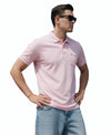 Hiflyers Men'S|Cotton Blend Pique Polo T-Shirt With Chest Pocket|Regular Fit Half Sleeve|Comfortable Smart Casual Wear||Pink