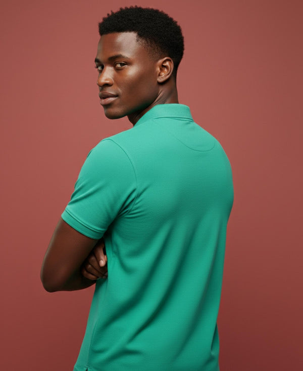 Hiflyers Men'S|Cotton Blend Pique Polo T-Shirt With Chest Pocket|Regular Fit Half Sleeve|Comfortable Smart Casual Wear||Green