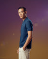 Hiflyers Men'S|Cotton Blend Pique Polo T-Shirt With Chest Pocket|Regular Fit Half Sleeve|Comfortable Smart Casual Wear||Airforce