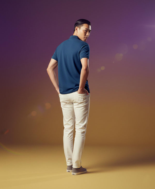 Hiflyers Men'S|Cotton Blend Pique Polo T-Shirt With Chest Pocket|Regular Fit Half Sleeve|Comfortable Smart Casual Wear||Airforce