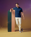 Hiflyers Men'S|Cotton Blend Pique Polo T-Shirt With Chest Pocket|Regular Fit Half Sleeve|Comfortable Smart Casual Wear||Airforce