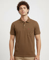 Hiflyers Men'S|Cotton Blend Pique Polo T-Shirt With Chest Pocket|Regular Fit Half Sleeve|Comfortable Smart Casual Wear||Brown