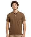 Hiflyers Men'S|Cotton Blend Pique Polo T-Shirt With Chest Pocket|Regular Fit Half Sleeve|Comfortable Smart Casual Wear||Brown