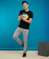 T.T. Men’s Printed Cotton Blend | Graphic Round Neck T-Shirt & Slim Fit Track Pants | Casual Co-ord Set for Men