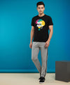 T.T. Men’s Printed Cotton Blend | Graphic Round Neck T-Shirt & Slim Fit Track Pants | Casual Co-ord Set for Men