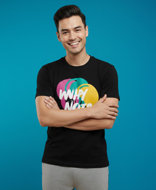 T.T. Men’s Printed Cotton Blend | Graphic Round Neck T-Shirt & Slim Fit Track Pants | Casual Co-ord Set for Men