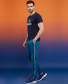 T.T. Men’s Printed Cotton Blend | Graphic Round Neck T-Shirt & Slim Fit Track Pants | Casual Co-ord Set for Men