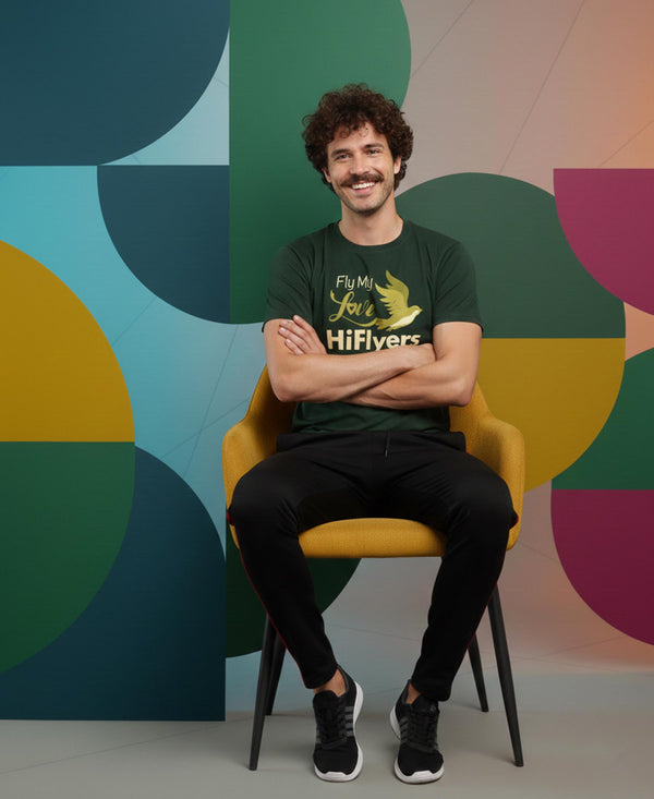 T.T. Men’s Printed Cotton Blend | Graphic Round Neck T-Shirt & Slim Fit Track Pants | Casual Co-ord Set for Men