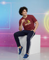 T.T. Men’s Printed Cotton Blend | Graphic Round Neck T-Shirt & Slim Fit Track Pants | Casual Co-ord Set for Men