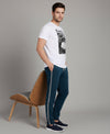 T.T. Men’s Printed Cotton Blend | Graphic Round Neck T-Shirt & Slim Fit Track Pants | Casual Co-ord Set for Men