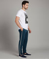 T.T. Men’s Printed Cotton Blend | Graphic Round Neck T-Shirt & Slim Fit Track Pants | Casual Co-ord Set for Men