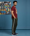 T.T. Men’s Printed Cotton Blend | Graphic Round Neck T-Shirt & Slim Fit Track Pants | Casual Co-ord Set for Men