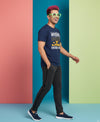 T.T. Men’s Printed Cotton Blend | Graphic Round Neck T-Shirt & Slim Fit Track Pants | Casual Co-ord Set for Men